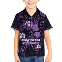 Personalised Fibromyalgia Awareness Month Kid Hawaiian Shirt Fibro Warrior Strength In Every Struggle