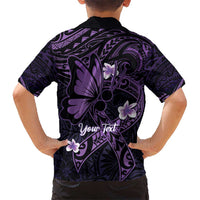 Personalised Fibromyalgia Awareness Month Kid Hawaiian Shirt Fibro Warrior Strength In Every Struggle