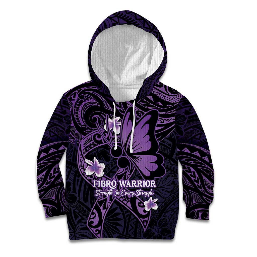 Personalised Fibromyalgia Awareness Month Kid Hoodie Fibro Warrior Strength In Every Struggle
