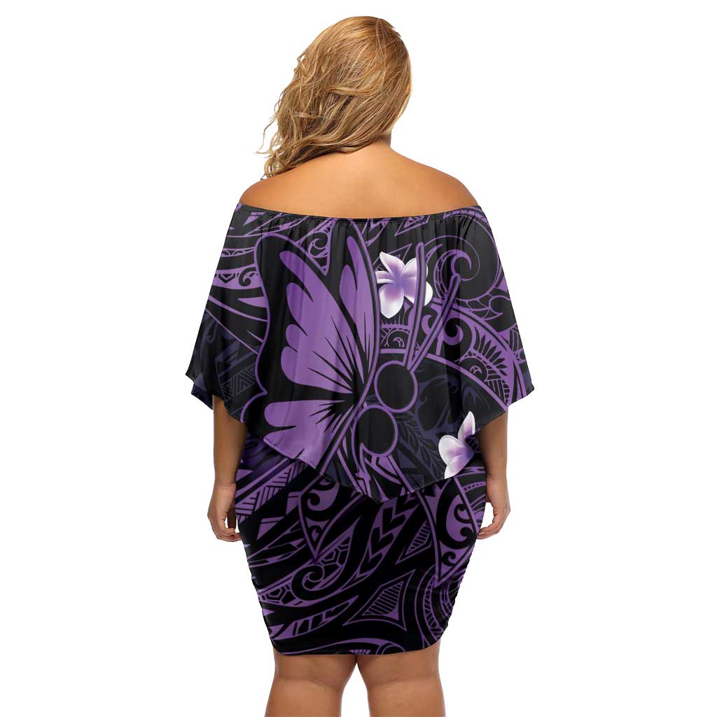 Personalised Fibromyalgia Awareness Month Off Shoulder Short Dress Fibro Warrior Strength In Every Struggle