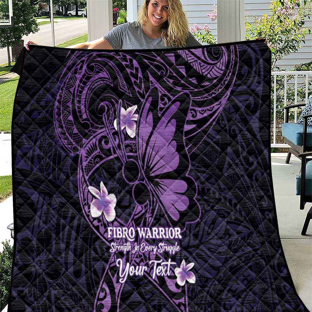 Personalised Fibromyalgia Awareness Month Quilt Fibro Warrior Strength In Every Struggle LT14 Purple - Polynesian Pride