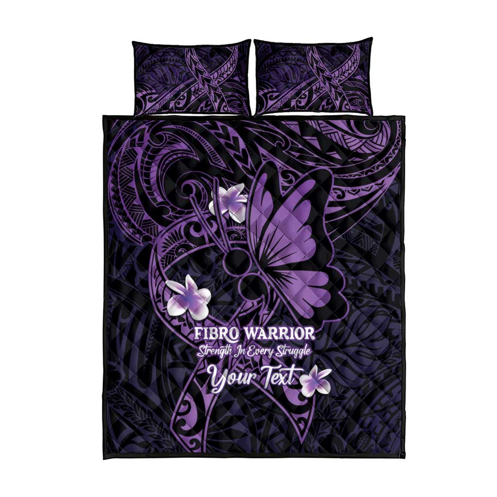 Personalised Fibromyalgia Awareness Month Quilt Bed Set Fibro Warrior Strength In Every Struggle