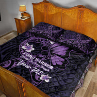 Personalised Fibromyalgia Awareness Month Quilt Bed Set Fibro Warrior Strength In Every Struggle