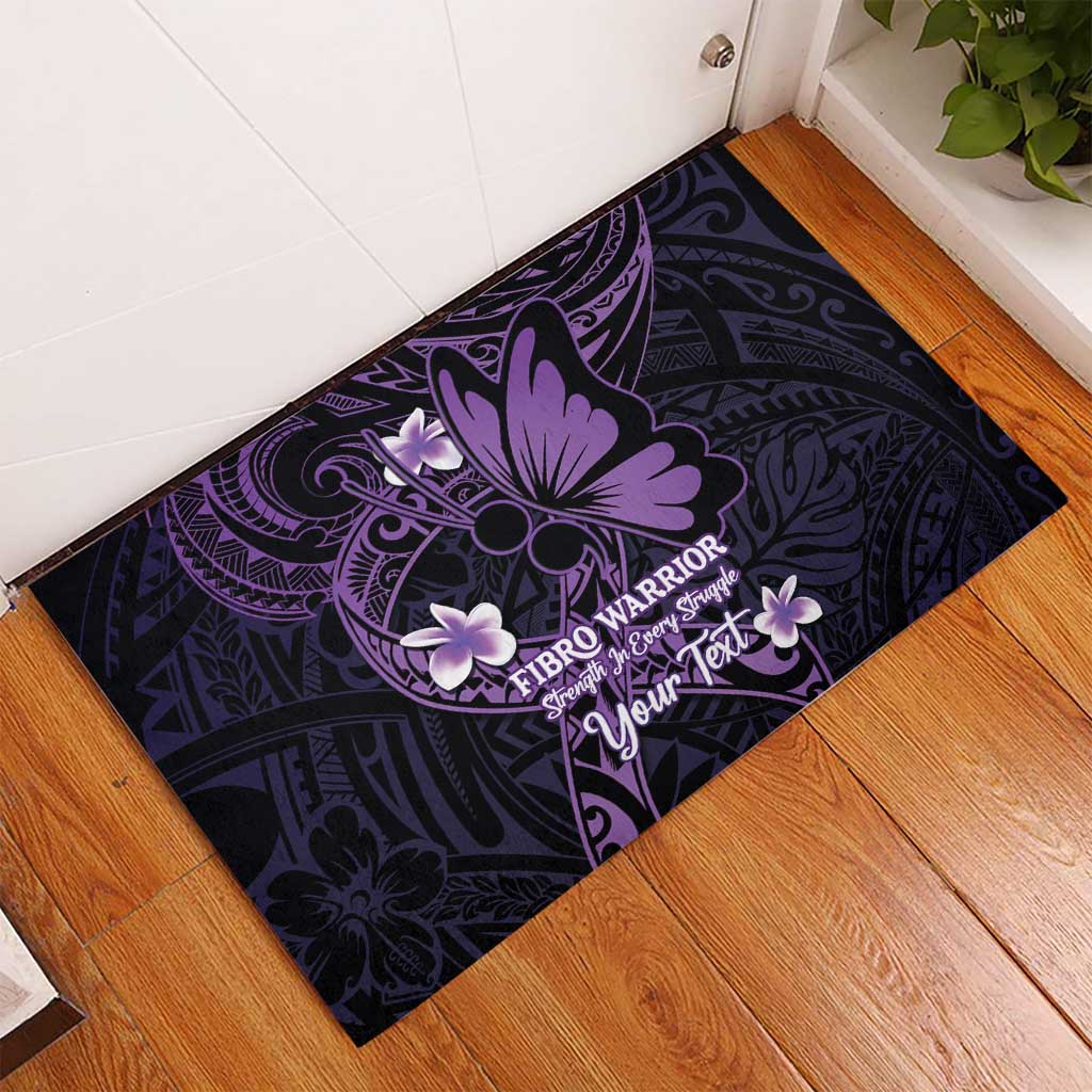 Personalised Fibromyalgia Awareness Month Rubber Doormat Fibro Warrior Strength In Every Struggle