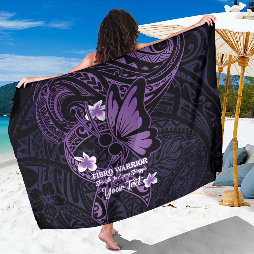 Personalised Fibromyalgia Awareness Month Sarong Fibro Warrior Strength In Every Struggle LT14 One Size 44 x 66 inches Purple - Polynesian Pride