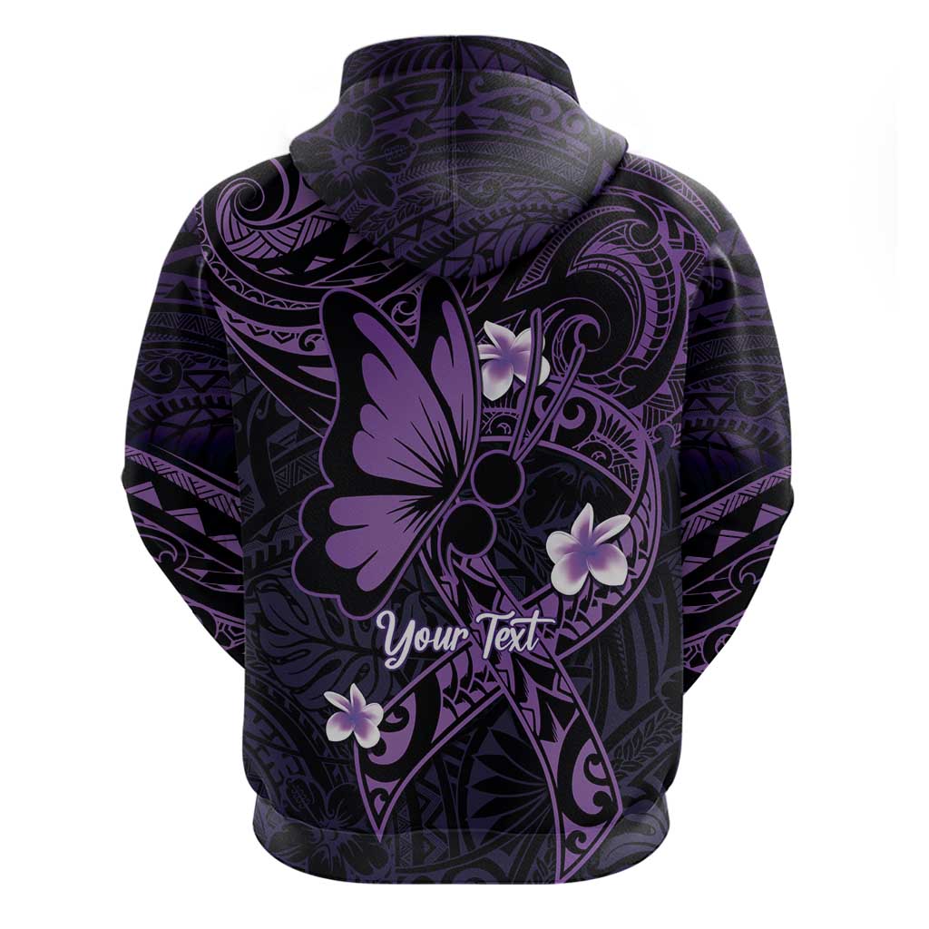 Personalised Fibromyalgia Awareness Month Zip Hoodie Fibro Warrior Strength In Every Struggle