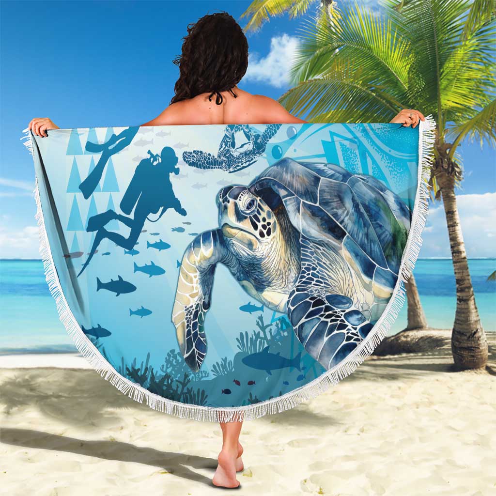 Personalized Snorkeling Hawaii Beach Blanket Ocean Lover Hawaiian Kakau Honu Turtle