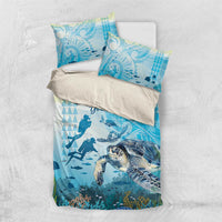 Personalized Snorkeling Hawaii Bedding Set Ocean Lover Hawaiian Kakau Honu Turtle