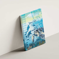 Personalized Snorkeling Hawaii Canvas Wall Art Ocean Lover Hawaiian Kakau Honu Turtle