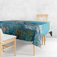 Personalized Snorkeling Hawaii Tablecloth Ocean Lover Hawaiian Kakau Honu Turtle