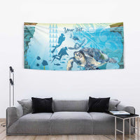 Personalized Snorkeling Hawaii Tapestry Ocean Lover Hawaiian Kakau Honu Turtle