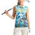 Personalized Snorkeling Hawaii Women Sleeveless Polo Shirt Ocean Lover Hawaiian Kakau Honu Turtle