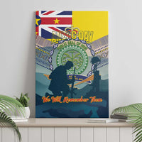 Niue ANZAC Day Canvas Wall Art We Will Remember Them Camouflage Style