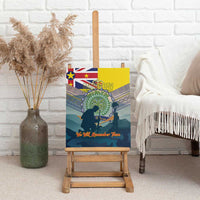 Niue ANZAC Day Canvas Wall Art We Will Remember Them Camouflage Style