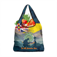 Niue ANZAC Day Grocery Bag We Will Remember Them Camouflage Style LT14 1-pack One Size Yellow - Polynesian Pride