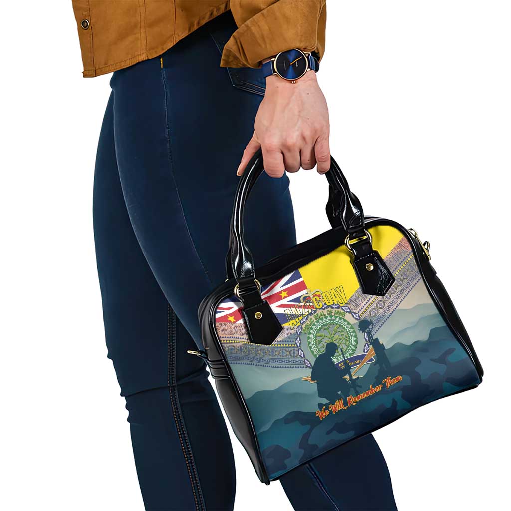 Niue ANZAC Day Shoulder Handbag We Will Remember Them Camouflage Style LT14 - Polynesian Pride