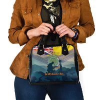 Niue ANZAC Day Shoulder Handbag We Will Remember Them Camouflage Style LT14 - Polynesian Pride