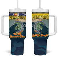 Niue ANZAC Day Tumbler With Handle We Will Remember Them Camouflage Style