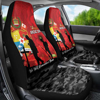 Tonga ANZAC Day Car Seat Cover Ngatu Pattern We Will Remember Them