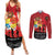 Tonga ANZAC Day Couples Matching Summer Maxi Dress and Long Sleeve Button Shirt Ngatu Pattern We Will Remember Them