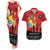 Tonga ANZAC Day Couples Matching Tank Maxi Dress and Hawaiian Shirt Ngatu Pattern We Will Remember Them