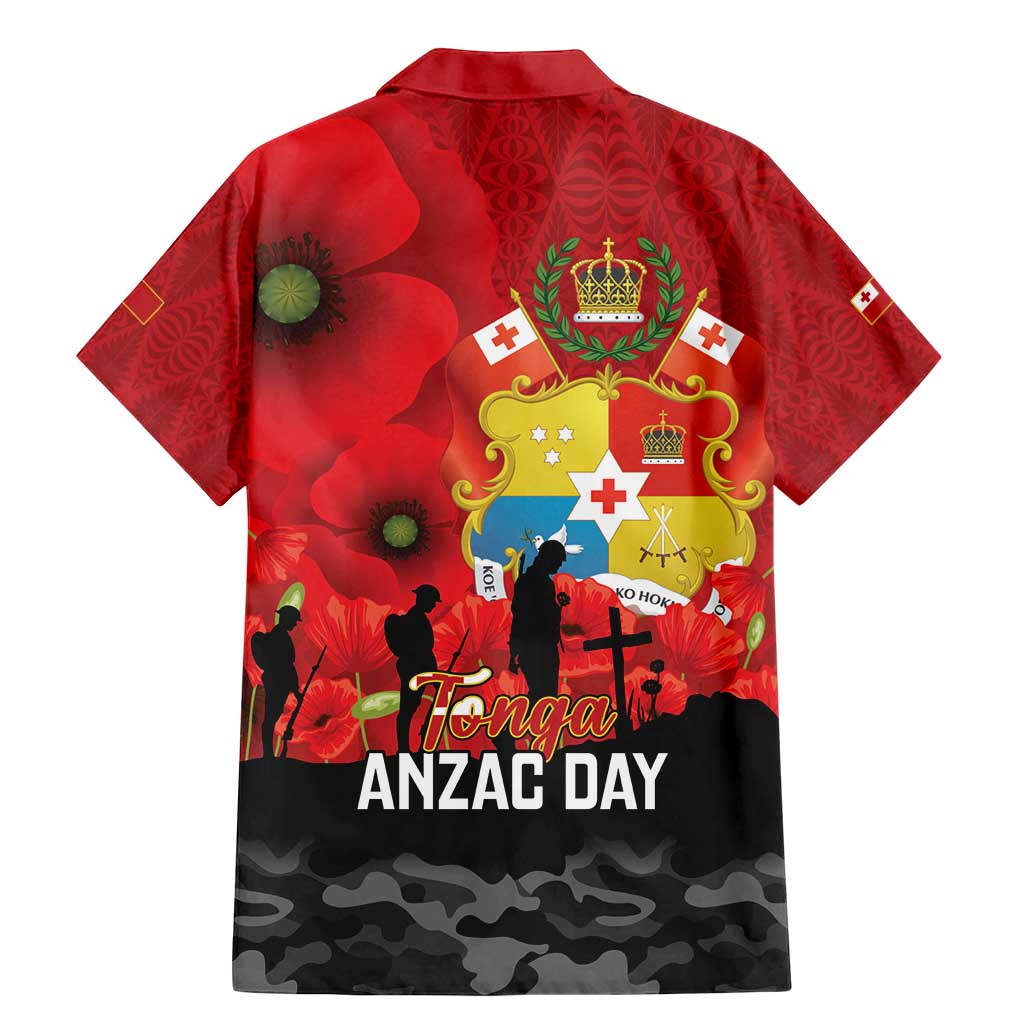 Tonga ANZAC Day Family Matching Mermaid Dress and Hawaiian Shirt Ngatu Pattern We Will Remember Them LT14 - Polynesian Pride