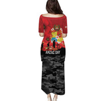 Tonga ANZAC Day Puletasi Ngatu Pattern We Will Remember Them