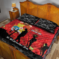 Tonga ANZAC Day Quilt Bed Set Ngatu Pattern We Will Remember Them