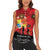 Tonga ANZAC Day Women Sleeveless Polo Shirt Ngatu Pattern We Will Remember Them