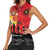 Tonga ANZAC Day Women Sleeveless Polo Shirt Ngatu Pattern We Will Remember Them