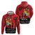 Tonga ANZAC Day Zip Hoodie Ngatu Pattern We Will Remember Them