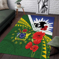 Cook Islands ANZAC Day Area Rug Last Post Lest We Forget