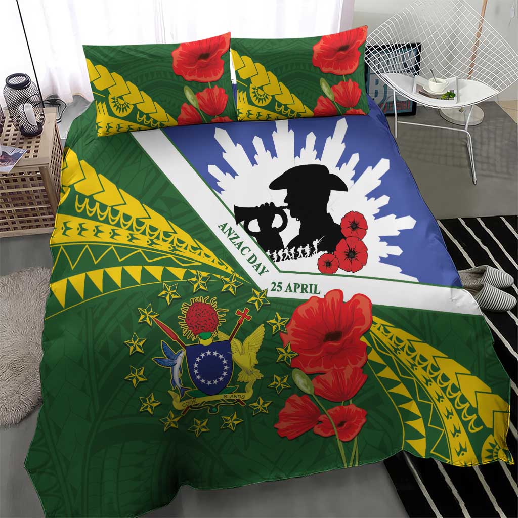 Cook Islands ANZAC Day Bedding Set Last Post Lest We Forget