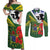 Cook Islands ANZAC Day Couples Matching Off Shoulder Maxi Dress and Long Sleeve Button Shirt Last Post Lest We Forget