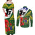 Cook Islands ANZAC Day Couples Matching Off Shoulder Maxi Dress and Long Sleeve Button Shirt Last Post Lest We Forget