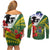 Cook Islands ANZAC Day Couples Matching Off Shoulder Short Dress and Long Sleeve Button Shirt Last Post Lest We Forget