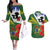 Cook Islands ANZAC Day Couples Matching Off The Shoulder Long Sleeve Dress and Hawaiian Shirt Last Post Lest We Forget