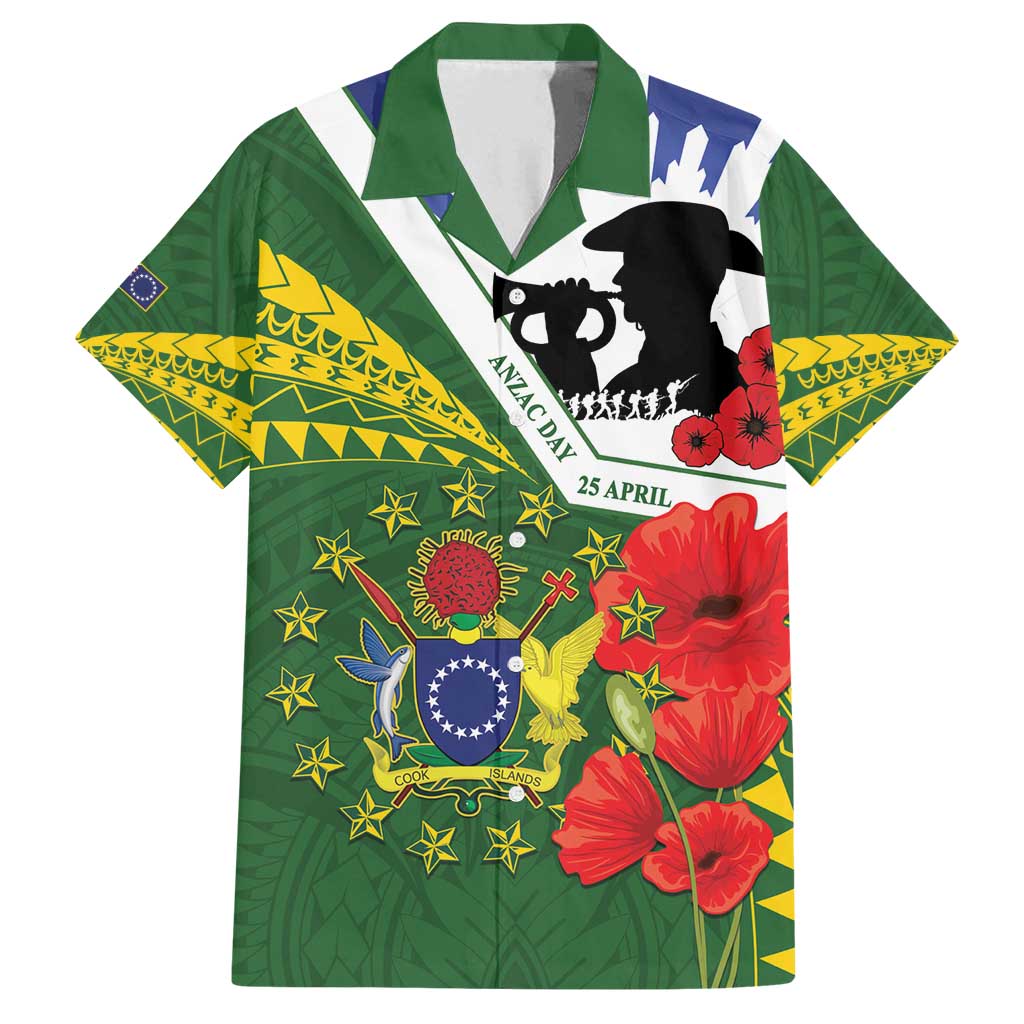 Cook Islands ANZAC Day Family Matching Long Sleeve Bodycon Dress and Hawaiian Shirt Last Post Lest We Forget