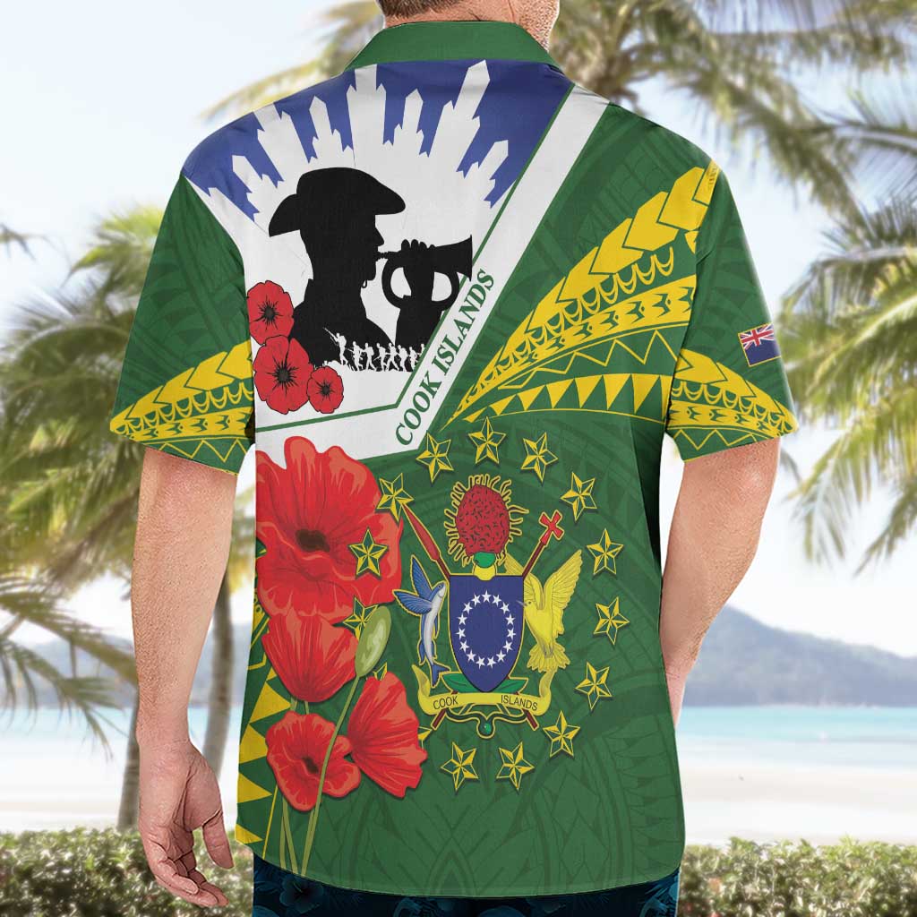 Cook Islands ANZAC Day Hawaiian Shirt Last Post Lest We Forget