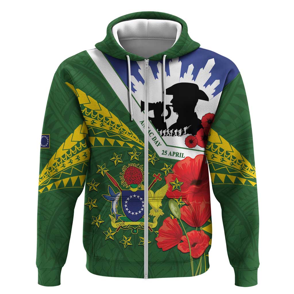Cook Islands ANZAC Day Hoodie Last Post Lest We Forget