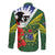 Cook Islands ANZAC Day Long Sleeve Button Shirt Last Post Lest We Forget
