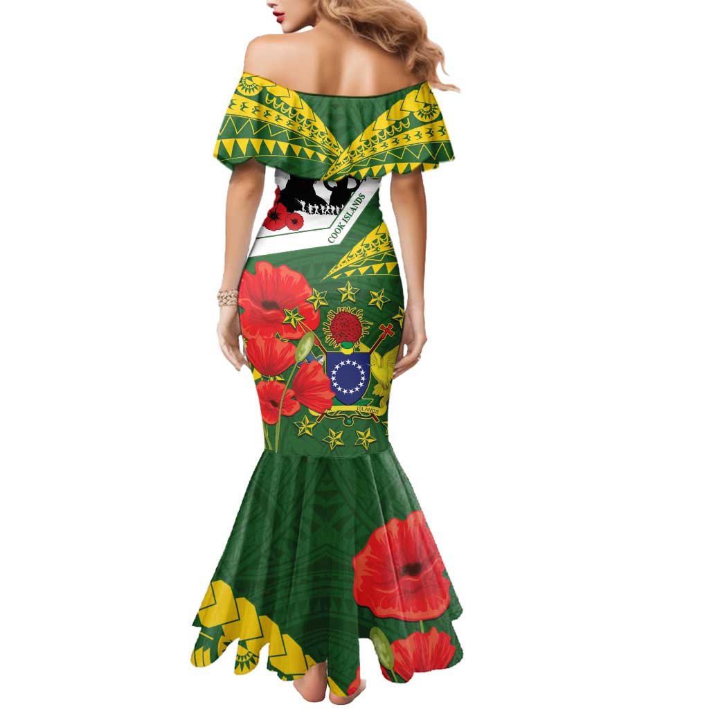 Cook Islands ANZAC Day Mermaid Dress Last Post Lest We Forget