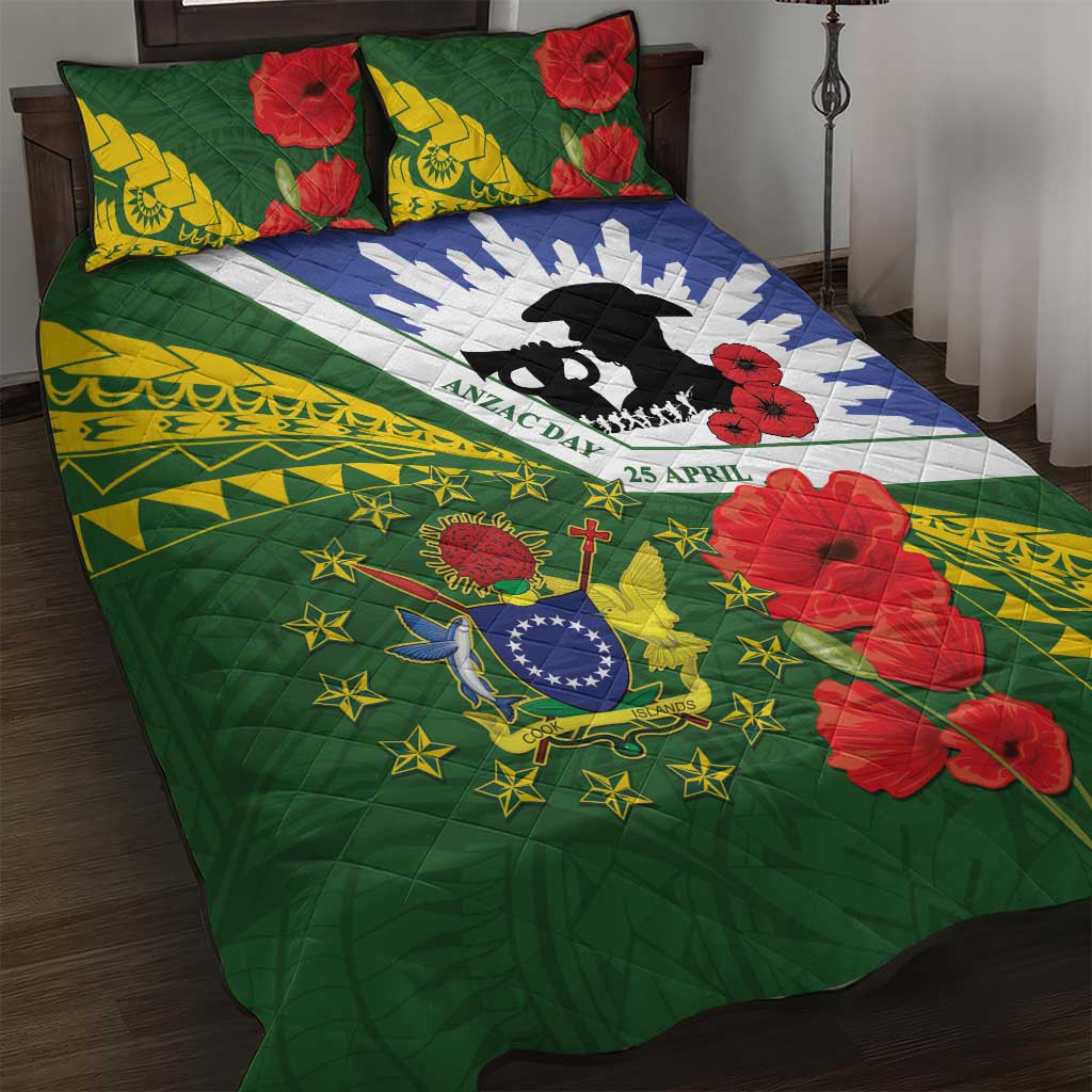 Cook Islands ANZAC Day Quilt Bed Set Last Post Lest We Forget