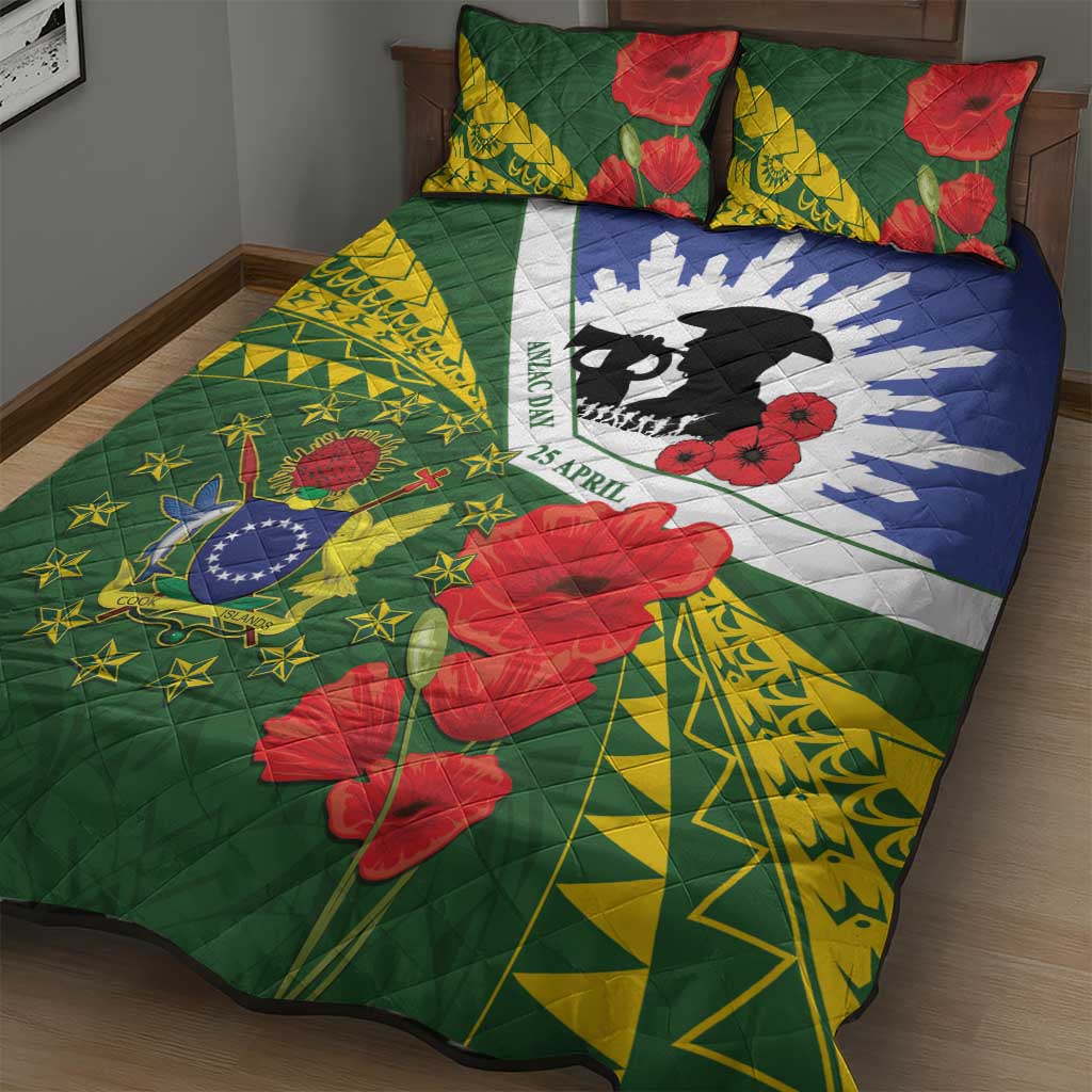 Cook Islands ANZAC Day Quilt Bed Set Last Post Lest We Forget