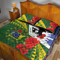 Cook Islands ANZAC Day Quilt Bed Set Last Post Lest We Forget