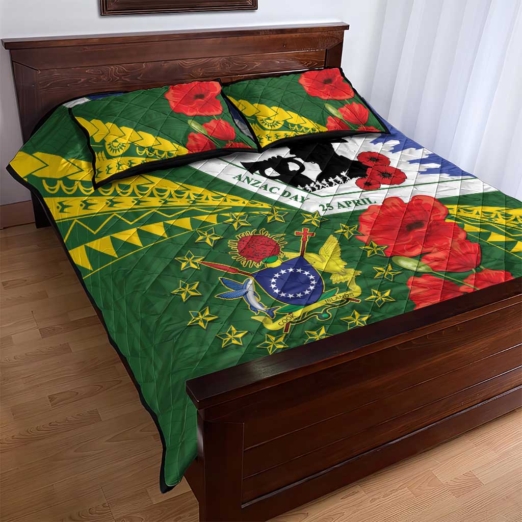 Cook Islands ANZAC Day Quilt Bed Set Last Post Lest We Forget
