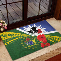 Cook Islands ANZAC Day Rubber Doormat Last Post Lest We Forget