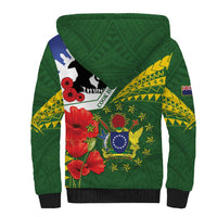 Cook Islands ANZAC Day Sherpa Hoodie Last Post Lest We Forget