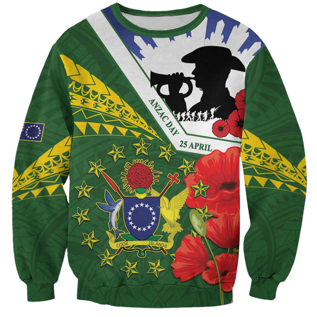 Cook Islands ANZAC Day Sweatshirt Last Post Lest We Forget