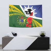 Cook Islands ANZAC Day Tapestry Last Post Lest We Forget